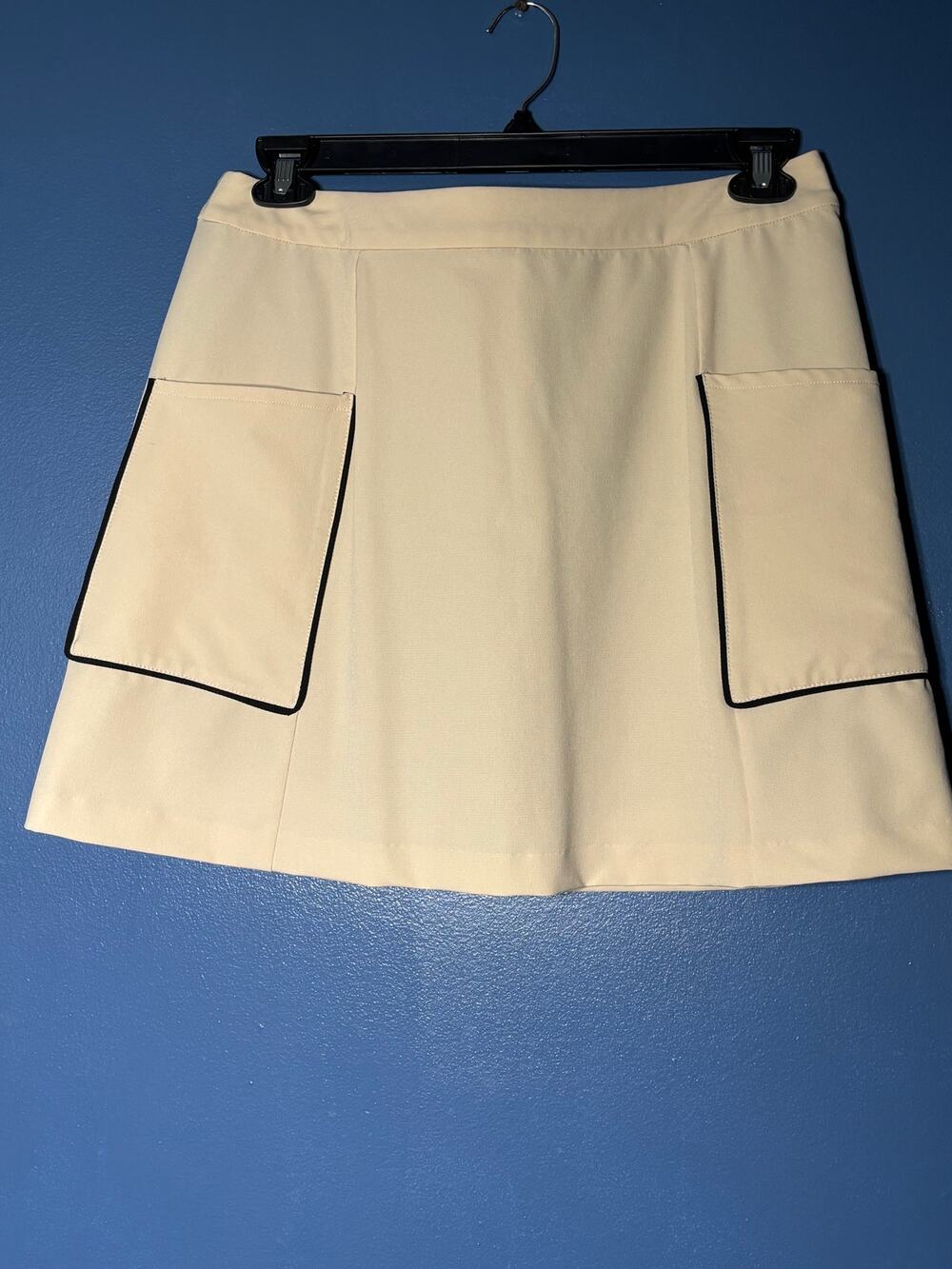 VK Sport Cream Golf Skort with Built-In Black Shorts